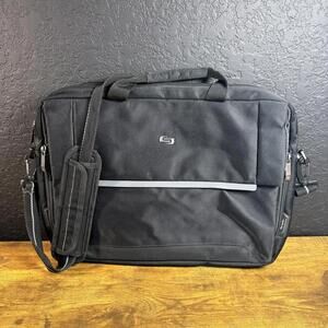 Solo New York Urban UBN101 Black Ballistic Polyester Laptop Briefcase Unisex‎ OS
